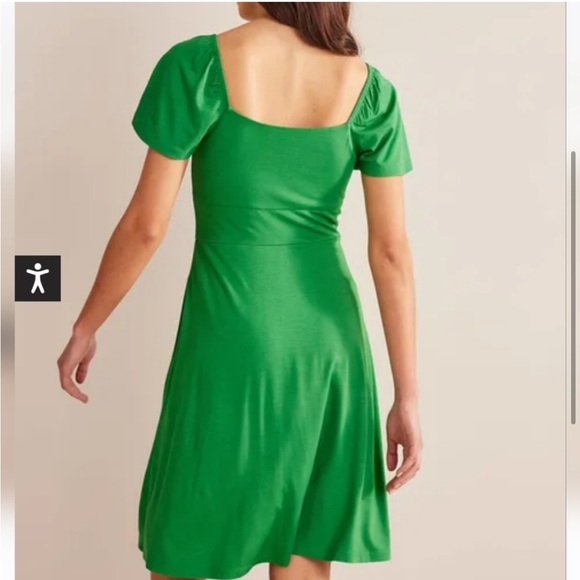 VEUC boden square neck jersey mini dress green 4 small 2024 current tag - Picture 3 of 12